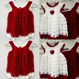 hand made crochet baby dresses